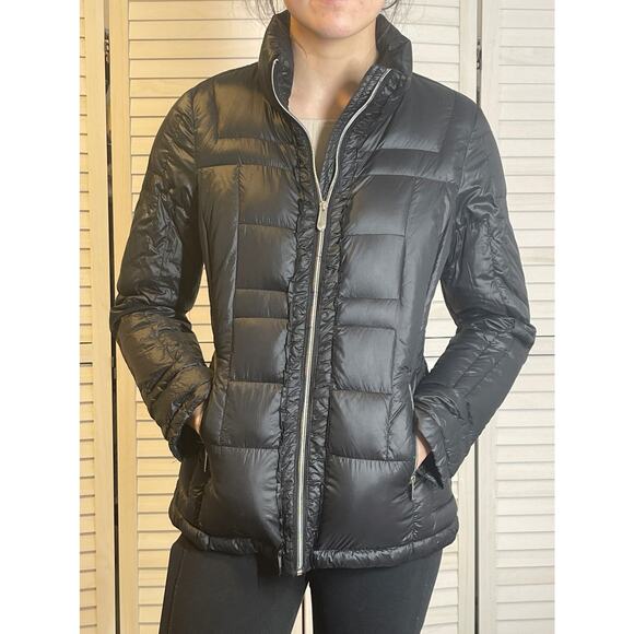 Calvin Klein Black Packable Down Puffer Jacket Size Small - Picture 1 of 12